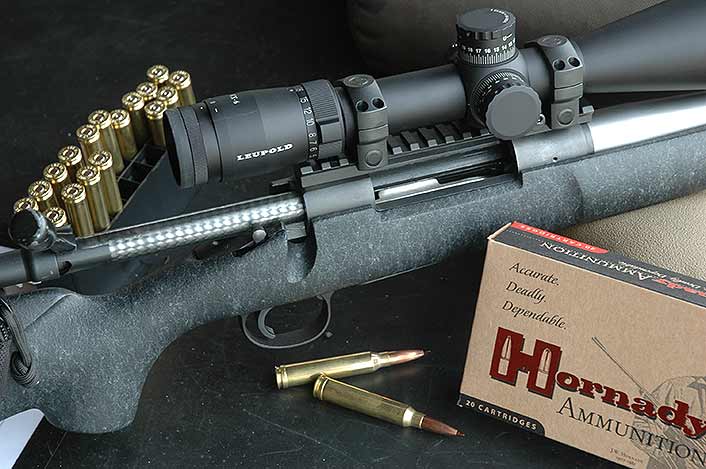 The .300 Winchester, here with Hornady ELD-X bullets, Leupold VX-6, is a superb cartridge at distance.