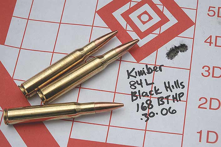 Trim rifles as accurate as this Kimber with Black Hills ammo have great effective reach. Yes, in .30-06!