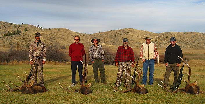 Gun writing often helps acquire knowledge because some hunts involve several other hunters, providing information beyond our own. This elk hunt took place on a ranch about an hour from my Montana home, with four hunters taking 6-point bulls.