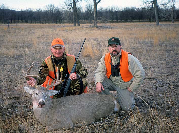 I also like to go hunting with friends like my buddy Pete Jackson. We met on a Canadian caribou hunt in 1993, and Pete eventually came to Montana to supposedly hunt mule deer, but could not pass up this whitetail!