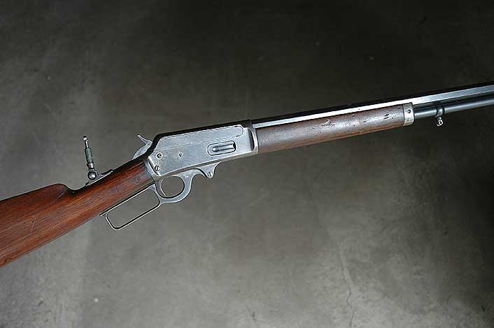 The Marlin 1893 arrived with Winchester’s 1894, boasted the same chamberings, a solid-top receiver. 